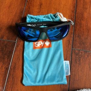 Spy - Black framed Spy sunglasses blue mirror happy lens